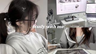 study with me ౨ৎ | kpop lofi, studying for ap exams, realistic study routine as a high school senior