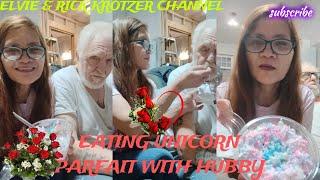 EATING UNICORN PARFAIT. WELCOME TO ELVIE & RICK KROTZER CHANNEL