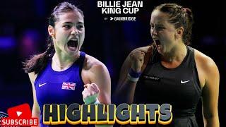 Emma Raducanu vs Viktoria Hruncakova Highlights | Billie Jean King Cup 2024