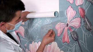 How to install Tecnografica vinyl wallpaper