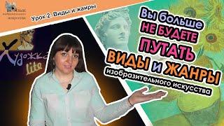 Как ПЕРЕСТАТЬ ПУТАТЬ ВИДЫ и ЖАНРЫ изобразительного искусства //урок 2// виды и жанры// художка lite