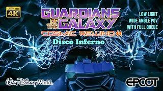 Guardians of the Galaxy Cosmic Rewind Disco Inferno Front Seat 4K Low Light POV EPCOT 2022 07 03