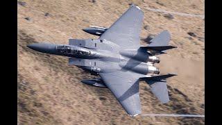 Low level flying through the Arrochar Alps, United States Airforce F15 Strike Eagles