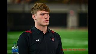 Texas Tech TE Mason Tharp discusses offseason improvements, bond with QB Behren Morton