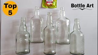 Glass Bottle Art | Top 5 Best Bottle Decoration Ideas | DIY Glass Bottles
