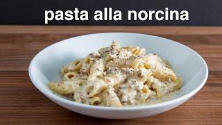 how to make creamy PASTA ALLA NORCINA (pasta with sausage, wine and cream)