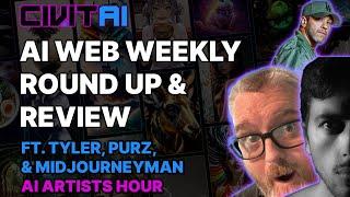 AI WEB WEEKLY ROUND UP ft. PURZ & MIDJOURNEY MAN // Civitai AI Artists Hour