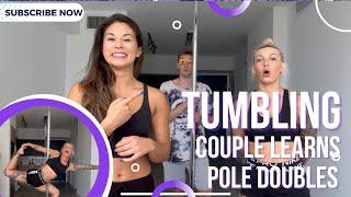 Tumbling Couple Learns Pole Double ️ **funny** | Alyssa Mei Liu