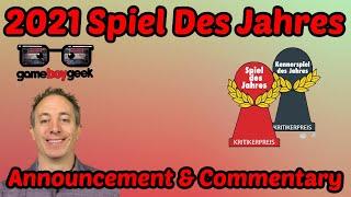 2021 Game of the Year (Spiel Des Jahres & Kennerspiel) Announcement & Commentary