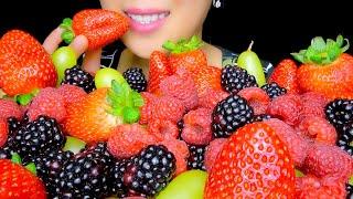 HEALTHY EATING ASMR BERRIES FRUIT PLATTER *STRAWBERRIES, RASPBERRIES, BLACKBERRIES | TracyN ASMR