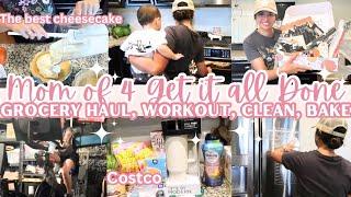 FALL 2024 MOM OF 4 GET IT ALL DONE | GROCERY HAUL | CLEAN, WORKOUT + BAKE