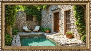 Secret Garden Oasis | TV Art Screensaver | 8 Hours Framed Painting | TV Wallpaper | 4K