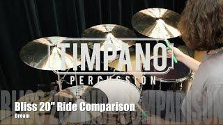 Dream Bliss 20" Cymbal Comparison: Ride, Crash/ride, Paper Thin