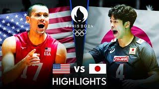 USA  vs JAPAN Olympic Volleyball HIGHLIGHTS | Olympic Paris 2024 | Olympic Volleyball | Olympic