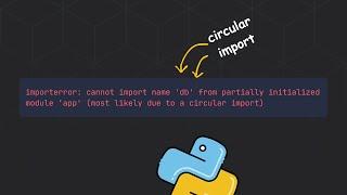 How to fix circular imports in Python | 2MinutesPy