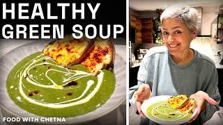 Healthy delicious GREEN SOUP - full of goodness!