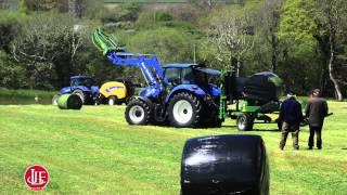 Balers at work at the JE Lawrence & Son ltd grassland demo day