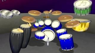 Drum Machine - MidiJam using FluidR3 soundfont