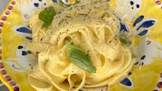 Noodles With Lemon.  Italian food official 2023 Tagliatelle al Limone.