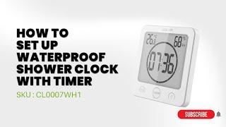 How to Set Up Baldr Waterproof Shower Clock for Bathroom with Timer
