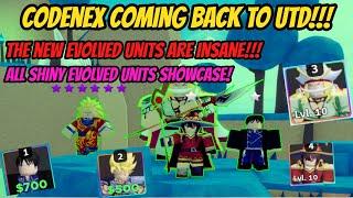 Code Nex is Back to Ultimate Tower Defense!! The game is insane! All Shiny Evolved units Showcase!