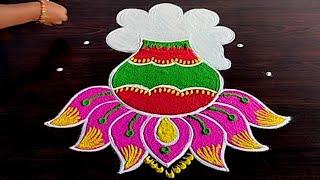 Sankranthi Pongal Rangoli Designs  Bhogi Kundala Muggulu  Pongal Muggulu  Bhogi Muggulu  Latest