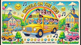  Wheels on the Bus  | Nursery Rhyme for Kids!  Sing Along, Dance, and Have Fun! 