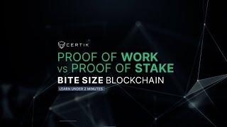 What is Crypto | Proof of Work vs Proof of Stake | Bite Size Blockchain