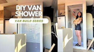 DIY Van Shower - Installing a Nautilus Shower Door, Trim, and Frame | Van Build Series (Ep. 20)