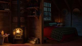 Fall Asleep in 3 Minutes in the Cozy Blizzard Ambience and Fireplace Sounds