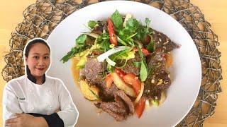 Spicy Thai Beef Salad • Yum Neua Yang • Grill beef Salad | ThaiChef food