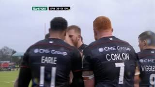 Saracens Nathan Earle First Try v Sale