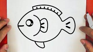 HOW TO DRAW A CUTE FISH ,STEP BY STEP, DRAW Cute things