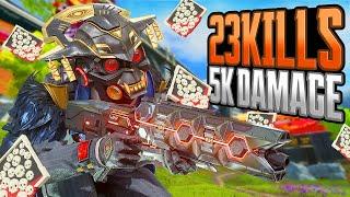 Bloodhound 23 KILLS and 5,800 Damage Apex Legends Gameplay Season 20