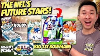 The 1ST CARDS of FOOTBALL'S NEXT STARS have arrived!  2024 Topps Bowman University Chrome Review