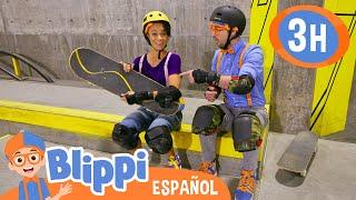 Pista de patinaje con Blippi y Meekah | Blippi Español | Videos educativos para niños