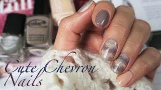 CUTE CHEVRON NAILS for winter - Katrin from Berlin Nails