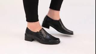 Gabor Hertha Black Leather High Cut Leather Womens Shoes