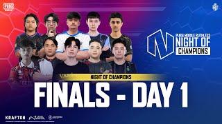 [EN] PUBG MOBILE RUTHLESS NIGHT OF CHAMPIONS FINALS DAY 1 FT.#BTR #AE #VPE #I8 #4MV #FLC #HORAA #DRS