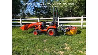 Mini Hay Baling with Kubota BX23S