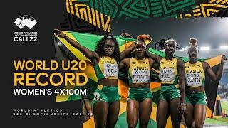 WORLD U20 RECORD FOR JAMAICA 4X100M | World Athletics U20 Championships Cali 2022