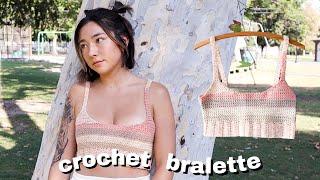 crochet bralette tutorial | easy crochet crop top for beginners!