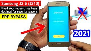 Google/FRP Bypass Samsung J2 6 (J210F) Latest Trick 2021 (Without PC)