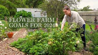 A Few Goals for 2024 Plus Some Pottering Around in the Cottage Garden & Harvesting Flowers