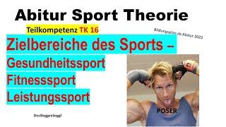 ABITUR 2025 SPORT THEORIE TK 16: Zielbereiche Sport - Gesundheitssport, Fitness- + Leistungssport