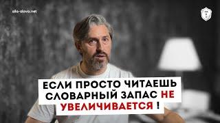 Если просто читаешь словарный запас не увеличивается