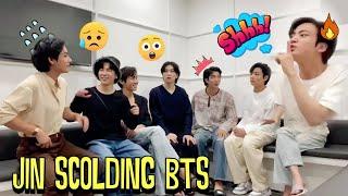 Jin being so done with BTS & scolding them for 10 mins straight | jin rapping when angry