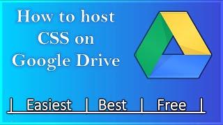 Easiest Method !  How to host a CSS file in Google Drive for FREE