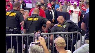  Unhinged Trump supporter LUNGES for press at Trump rally