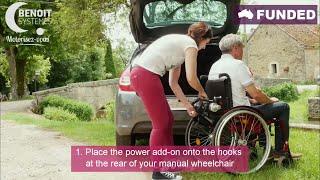 Light Drive² - Motorise your wheelchair very simply, in a few seconds (subtitles).